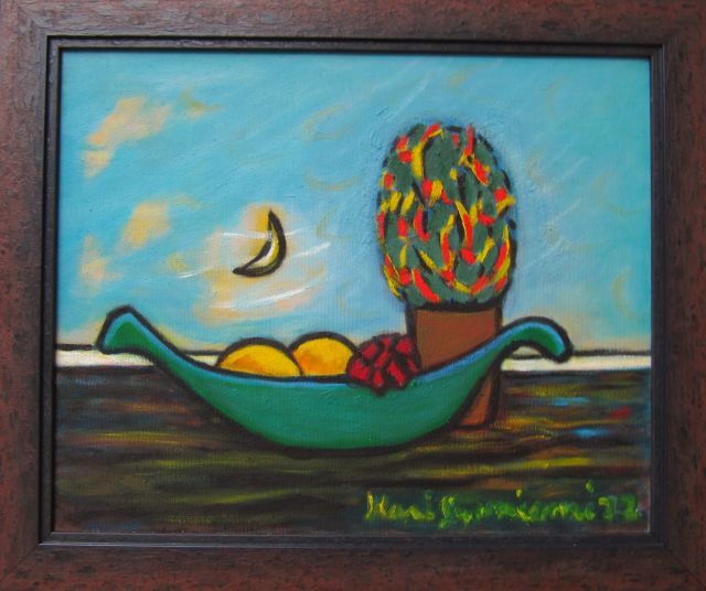 A Ballflower and fruits 33 x 41, oil on canvas.JPG